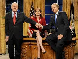 Tina Fey As Sarah Palin With Darrell Hammond As John Mccain And Will Ferrell As George W Bush Saturday Night Live Saturday Night Darrell Hammond
