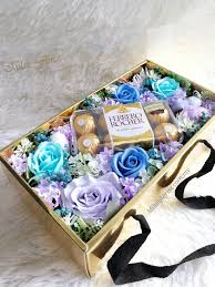 milan florist 玫瑰巧克力花盒valentine flower box