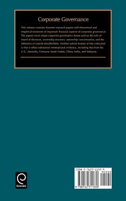 Is, that relating to the corporate objective, and how, in malaysia, the. Corporate Governance Advances In Financial Economics Hirschey Mark Makhija A K John K 9780762311330 Amazon Com Books
