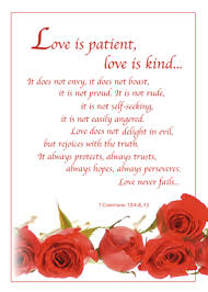 Love Is Patient Love Is Kind Quote Is Enhanced With A Group Of Red Roses Beautifu Wedding Congratulations Quotes Rose Poems Wedding Gifts For Bride And Groom