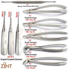 details about set of 9 tooth extracting kit surgical forceps dentist buser coupland elevators