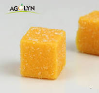 Candy Supplier Bulk Fruit Mango Cube Fruit Flavor Mango Jelly Candy
