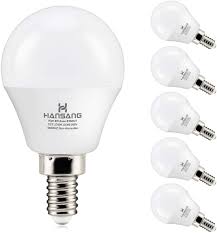 6 Watt 60w Equivalent Hansang Led Bulbs E12 Small Base Candelabra Round Light Bulb 600 Lumen Warm White 2700k A15 Led Bulb Globe Shape Non Dimmable G45 Ceiling Fan Light Bulbs 6