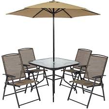 Outdoor Patio Furniture Dinning Set 6 Piece Square Table Chairs Chair Umbrella Outdoordinnings Outdoor Patio Table Patio Furniture Sets Patio Table Umbrella