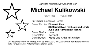 Traueranzeigen von Michael Kulikowski