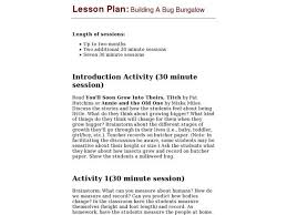 Building A Bug Bungalow Lesson Plan How To Plan Introduction Activities Lesson