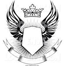 Crest With Wings Google Search Desain Logo Gambar Serigala Desain Banner