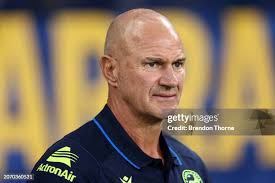 Bryce Cartwright of the Eels celebrates scoring a try during the... News  Photo