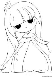 Coloriage fille kawaii cool photos carte de noel imprimer. Coloriage Kawaii Princess Dessin Kawaii A Imprimer