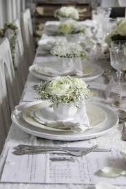 White Chic Wedding Table Setting Dinner Party Inspiration White Table Settings Elegant Table Settings Elegant Table