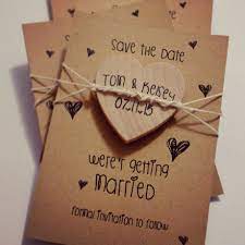 Home Made Save The Dates Rustic Wood Heart Magnets Rustic Save The Dates Save The Date Diy Save The Dates