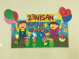 23 Nisan Cocuk Bayrami Icin Pano Calismasi Nisan Tablolar