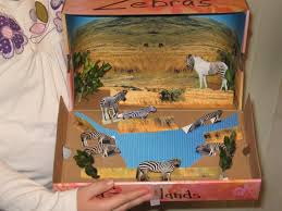 Grassland Biome In A Box Zebra Diorama Kids Art Projects Habitats Projects Animal Projects