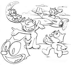Print the color sheets out and make a cartoon coloring book. How To Draw Felix The Cat Coloring Pages Kids Play Color