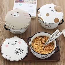 Cheap Bowls Buy Quality Home Garden Directly From China Suppliers Cute Cat Pattern Ceramic Instant Noodle Bowl Fruit Salad Bow Food Cute Food Aesthetic Food