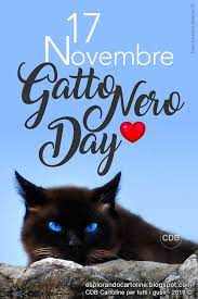 Cdb Cartoline Per Tutti I Gusti Cartolina Gatto Nero Day 17 Novembre Con Imma Gatto Nero Gatti Gatti Neri