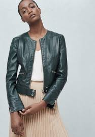 Check spelling or type a new query. Mango Kate Veste En Cuir Emerald Green Zalando Fr Leather Jackets Women Leather Jacket Stylish Jackets