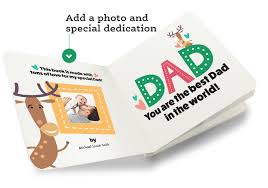 Personalize daddy and kiddo in this cute book. The Perfect Fathers Day Gift My Dad Is Great Personalized Board Book