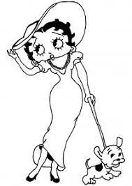Funny betty boop coloring page for children. Betty Boop Free Printable Coloring Pages For Kids