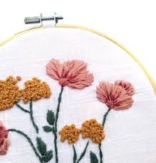 Wild Poppies Embroidery Kit With Embroidery Pattern And Etsy Embroidery Kits Embroidery Patterns Embroidery