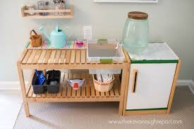 A Diy Ikea Hack Water Basin For Our Montessori Home Ikea Montessori Diy Home Decor Projects Ikea Diy
