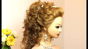 Another style on our list of popular short curly hairstyles is the shoulder length cuts and bangs. Curly Wedding Hairstyle For Long Hair Tutorial Youtube