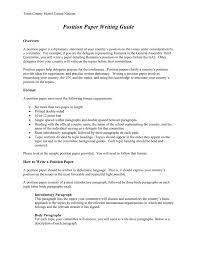 The formats for the position paper are: Position Paper Writing Guide