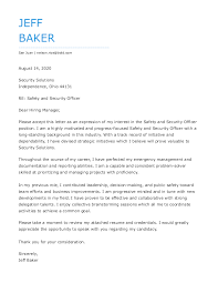 Security Officer Cover Letter Jobhero
