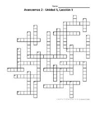 Leccion 2 answer key did you get it. Avancemos 2 Unit 5 Lesson 1 5 1 Crossword Puzzle By Senora Payne
