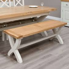 Deluxe Painted Oak Dining Bench Huge Savings