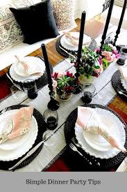 Classic Casual Home Relaxed Dinner Party Dining Table Decor Dinner Table Decor Table Decorations