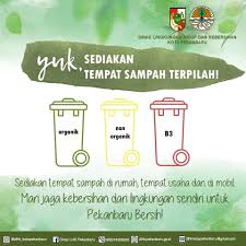 Kelima jenis tempat sampah tersebut adalah tempat sampah bewarna hijau (organik), kuning (sampah guna ulang), merah (bahan berbahaya dan dengan adanya desain gambar pada tempat sampah, sejumlah 60% responden tidak dapat melihat tulisan organik dan anorganik secara jelas. Dlhk Pekanbaru Imbau Warga Sediakan Tempat Sampah Terpilah