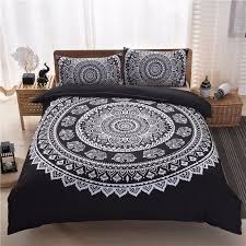 Black And White Duvet Cover King Bohemia Style Black White Duvet Cover Bedding Set Queen Bedding Sets King Size Duvet Covers Bed Linen Sets
