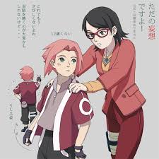 This Is A Possible Second Child Of Sakura With Sasuke Hope To See Him In Naruto Gaiden Sadara Uchi Sakura And Sasuke Naruto Sasuke Sakura Sasuke Sakura Sarada
