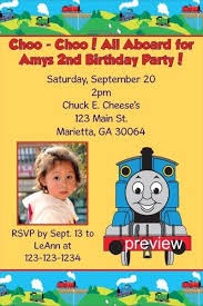 Birthday Thomas The Train Background Thomas The Tank Engine Train Photo Invitations Choo Choo Yellow Photo Invitations Train Birthday Party Invitations Thomas The Train Birthday Party