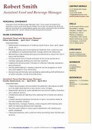 Create a perfect resume with our online curriculum vitae maker in just a few steps. Food Service Manager Resume Lovely Assistant Food And Beverage Manager Resume Samples Manager Resume Medical Assistant Resume Job Resume Samples