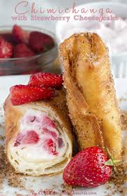 Then evenly spread out on the cake tin bass. Strawberry Cheesecake Chimichangas Recipe Cheesecake Chimichanga