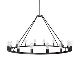 Modern pendant light shade shapes and materials. Black Wagon Wheel Chandelier Modern Farmhouse Round Rustic Kitchen Lighting Large Chandeliers For High Ceilings 50 16 Light Hanging Fixture Buy Online In Angola At Angola Desertcart Com Productid 80128219