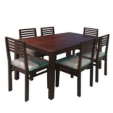 Bar height dining table dining table sale trestle dining tables dining table in kitchen extendable dining table dining room sets traditional dining tables solid wood dining set dining furniture. Evok Eastern Solidwood Six Seater Dining Table Set Amazon In Furniture