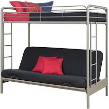 ( 4.3 ) stars out of 5 stars 45 ratings , based on 45 reviews $269.00 $ 269. Amazon Com Starsun Depot Twin Over Full Futon Bunk Bed In Silver Metal Finish