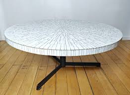 • marble top • black metal structuredimensions: White Glass Mosaic Coffee Table Germany 70s Desk Table Furniture Watteeu