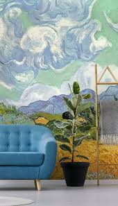 Van Gogh Wheatfield With Cypresses Wallpaper Wallsauce Uk In 2020 Mural Mural Wall Art Wall Murals