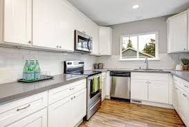 Dark grey kitchen cabinets with white countertops this is the ultimate contrast in the kitchen design, and it is timeless. Best Quartz Countertops To Pair With White Cabinets Pro Stone Countertops