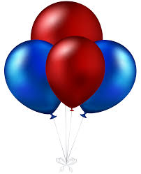 Red And Blue Balloons Clipart