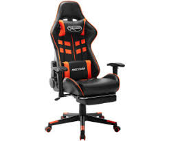 Die hellen kontrastnähte des bezugs verleihen dem stuhl das gewisse etwas. Vidaxl Gaming Stuhl Mit Fussstutze Kunstleder Schwarz Orange 20516 Ab 131 99 Preisvergleich Bei Idealo De