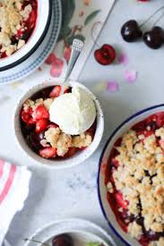 Erdbeer Kirsch Crumble Strawberry Cherry Crisp Rezept Rezepte Crumble Rezept Erdbeeren