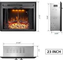 Benrocks 25'' Electric Fireplace Inserts with ... - Amazon.com