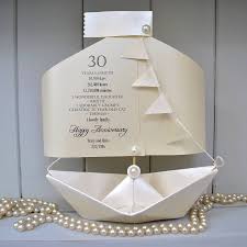 30th Pearl Wedding Anniversary Paper Boat Card By The Little Boathouse Notonthehighstreet Com Graphics and images for anniversary. 30th pearl wedding anniversary paper boat card
