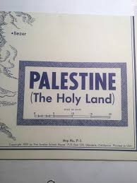 Palestine The Holy Land Wall Chart Map Sunday School