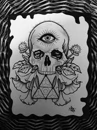 Skull Third Eye Geometric Angels Trumpet Tattoo Designed For A Friend Follow Me Here And Instagram To See Mo Tattoo Designs Nature Tattoos Pineapple Images Divide the skull up with horizontal and vertical lines to fine the eye line. tattoo designs nature tattoos
